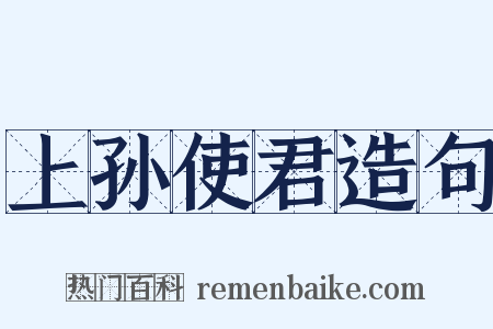上孙使君造句是什么意思的图片
